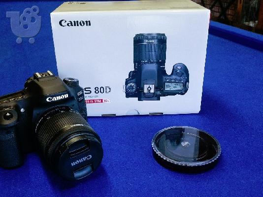 PoulaTo: Ψηφιακή φωτογραφική μηχανή SLR Canon EOS 80D με φακό EF-S f / 3.5-5.6 IS USM 18-135mm